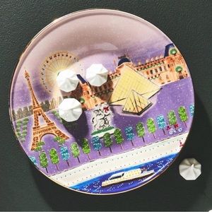 Anthropologie Holiday in the City Dessert Plate - Paris